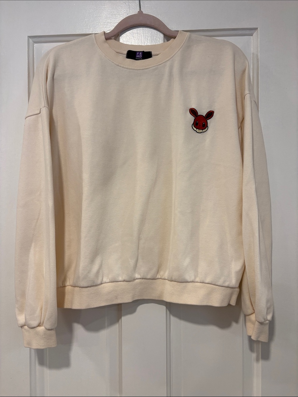 Eevee embroidered Pokemon x FRMD cropped unisex French Terry sweatshirt Size Med